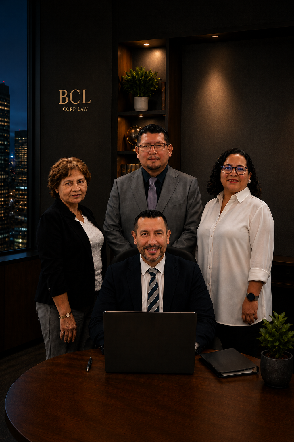 Equipo de BCL Corp Law en entorno corporativo.
