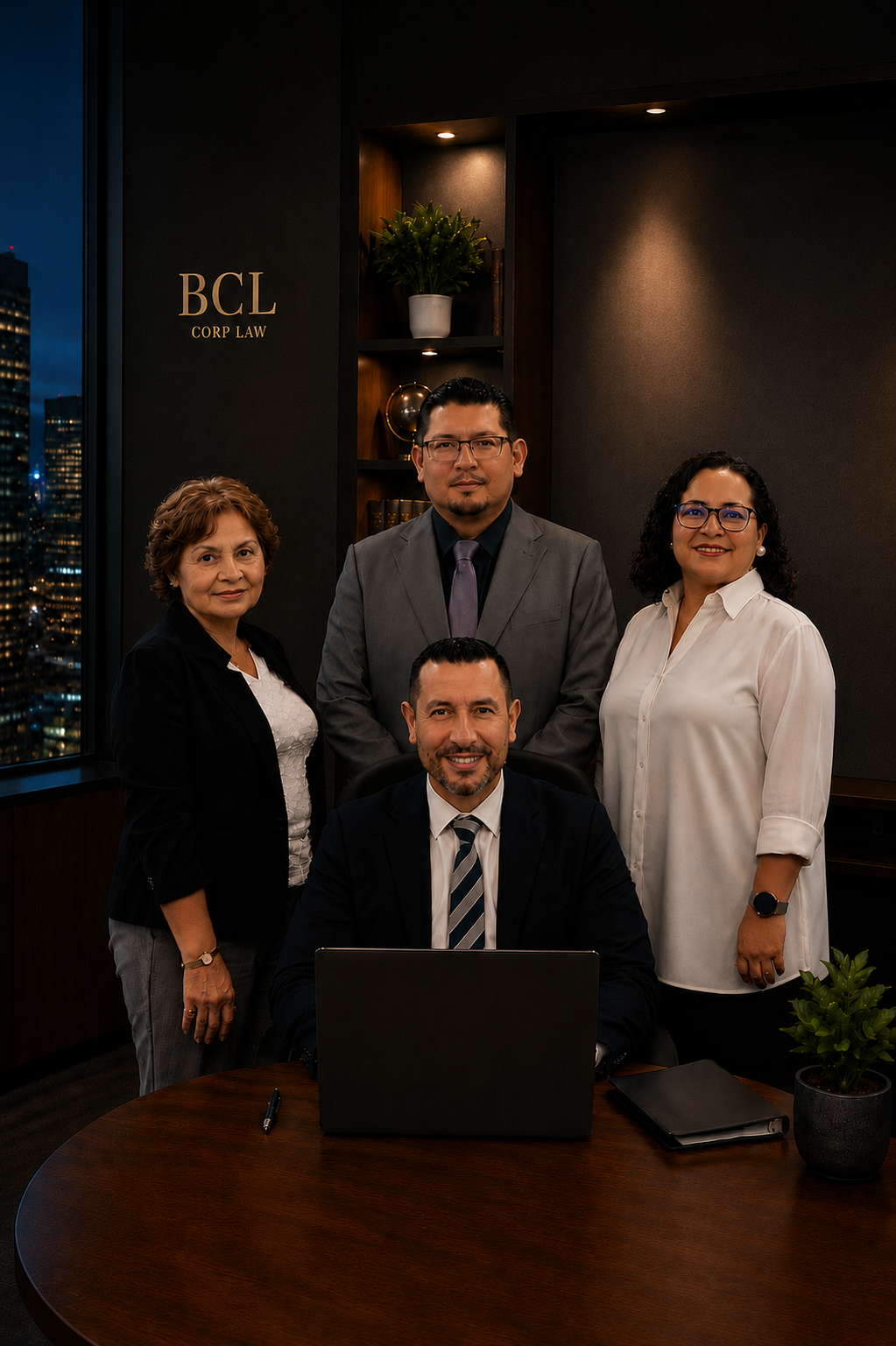 Equipo de BCL Corp Law en entorno corporativo.